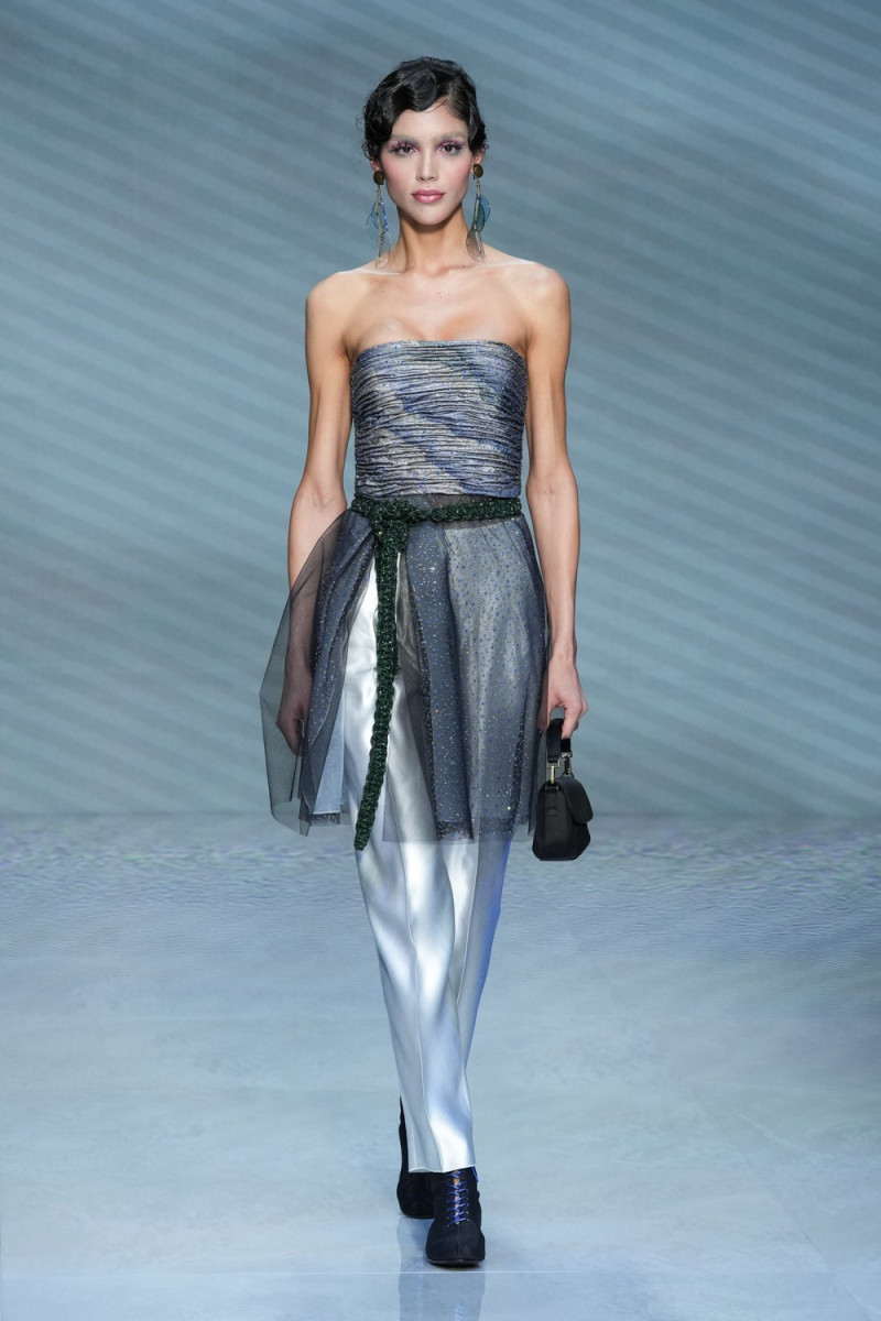 Marcela Ohio featured in  the Giorgio Armani fashion show for Spring/Summer 2024