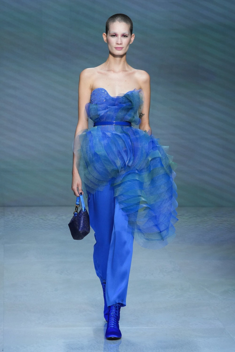 Katia Andre featured in  the Giorgio Armani fashion show for Spring/Summer 2024