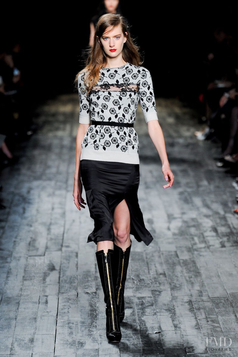 Carla Gebhart featured in  the Nina Ricci fashion show for Autumn/Winter 2012