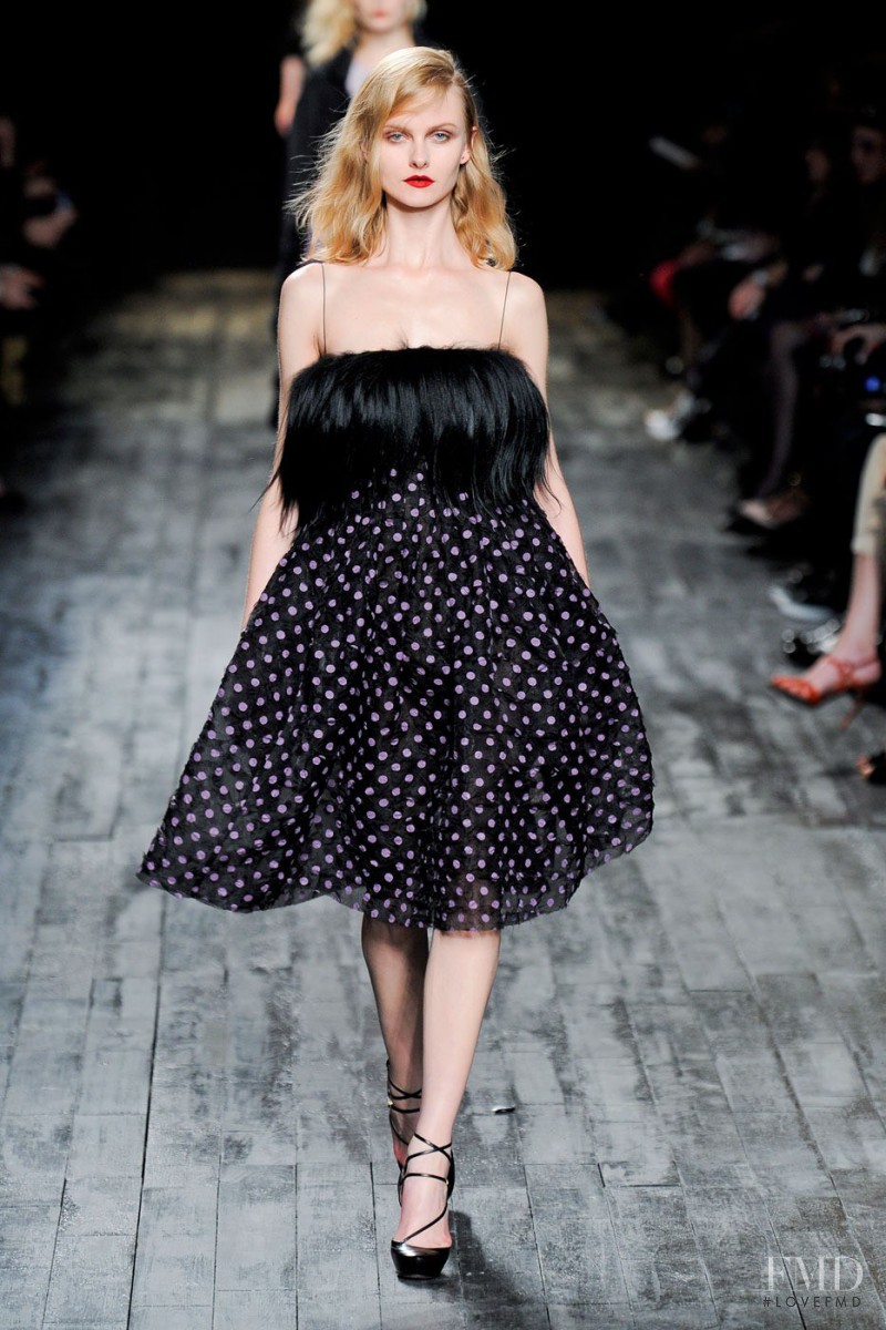 Kamila Filipcikova featured in  the Nina Ricci fashion show for Autumn/Winter 2012