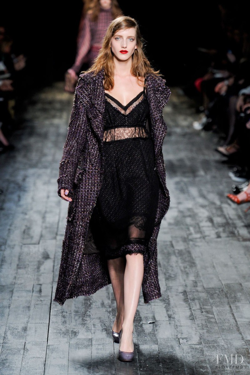 Iris Egbers featured in  the Nina Ricci fashion show for Autumn/Winter 2012