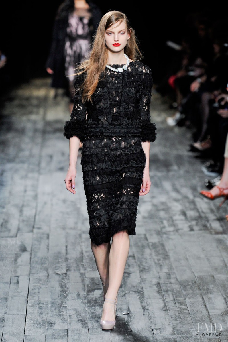 Joanna Koltuniak featured in  the Nina Ricci fashion show for Autumn/Winter 2012