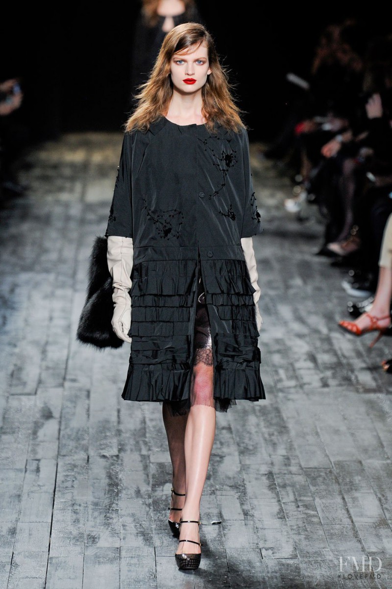 Bette Franke featured in  the Nina Ricci fashion show for Autumn/Winter 2012