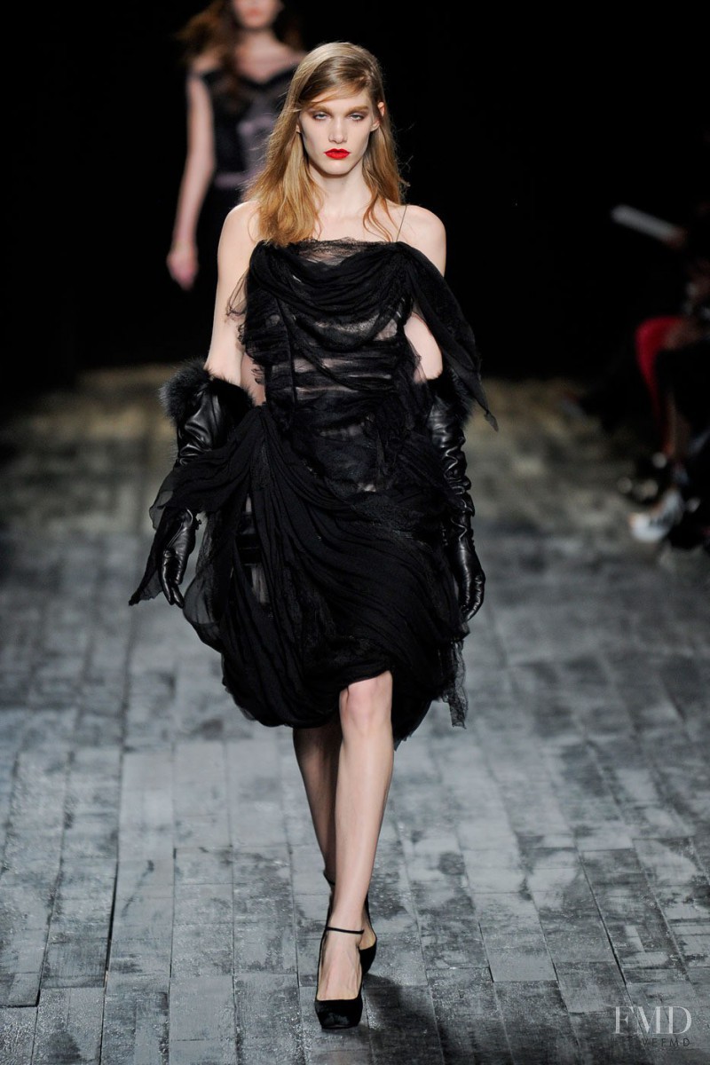 Irina Nikolaeva featured in  the Nina Ricci fashion show for Autumn/Winter 2012
