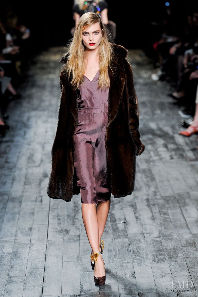 Cara Delevingne featured in  the Nina Ricci fashion show for Autumn/Winter 2012