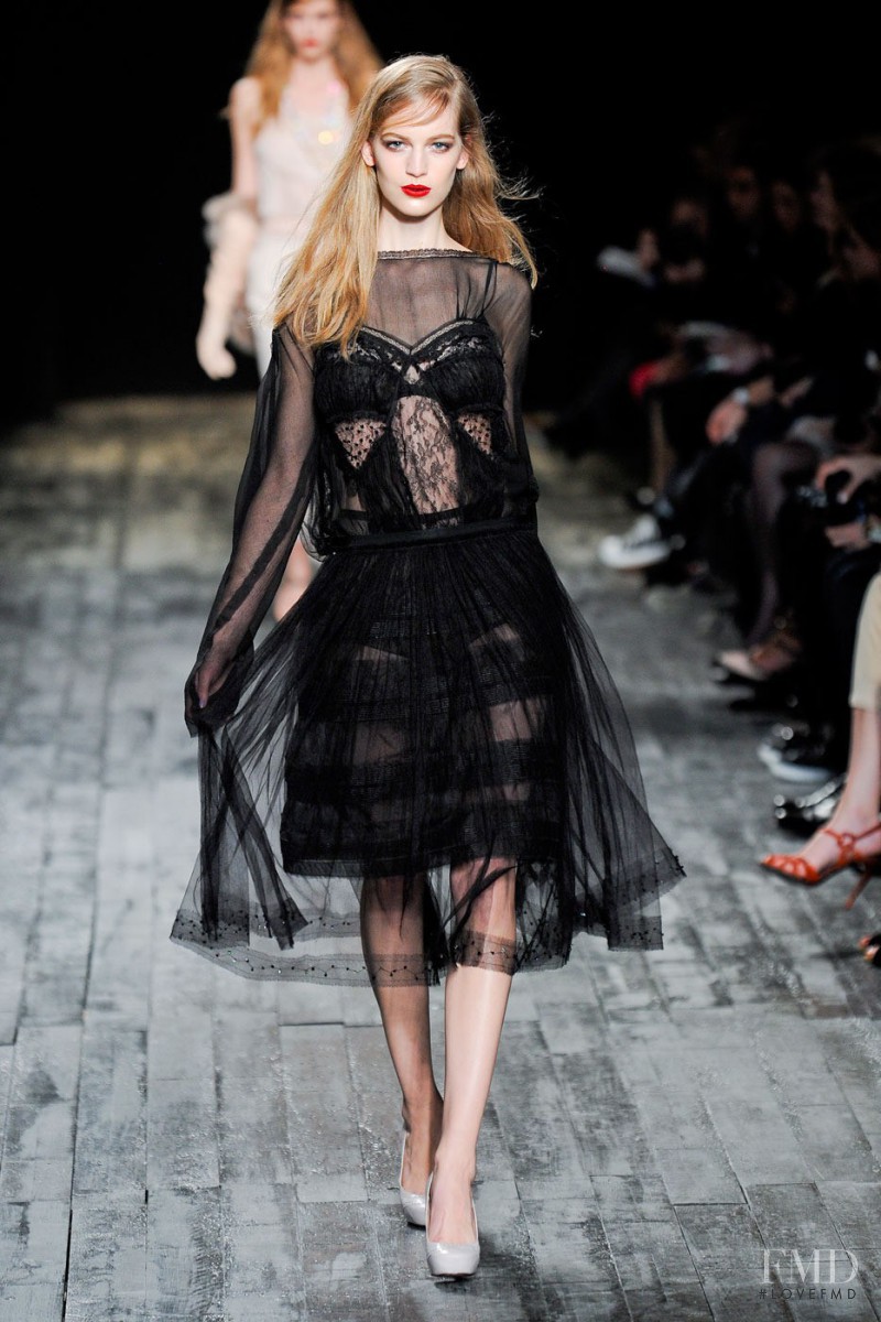 Vanessa Axente featured in  the Nina Ricci fashion show for Autumn/Winter 2012