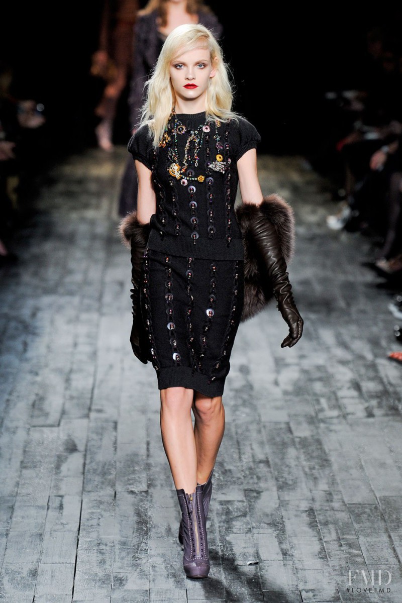 Ginta Lapina featured in  the Nina Ricci fashion show for Autumn/Winter 2012