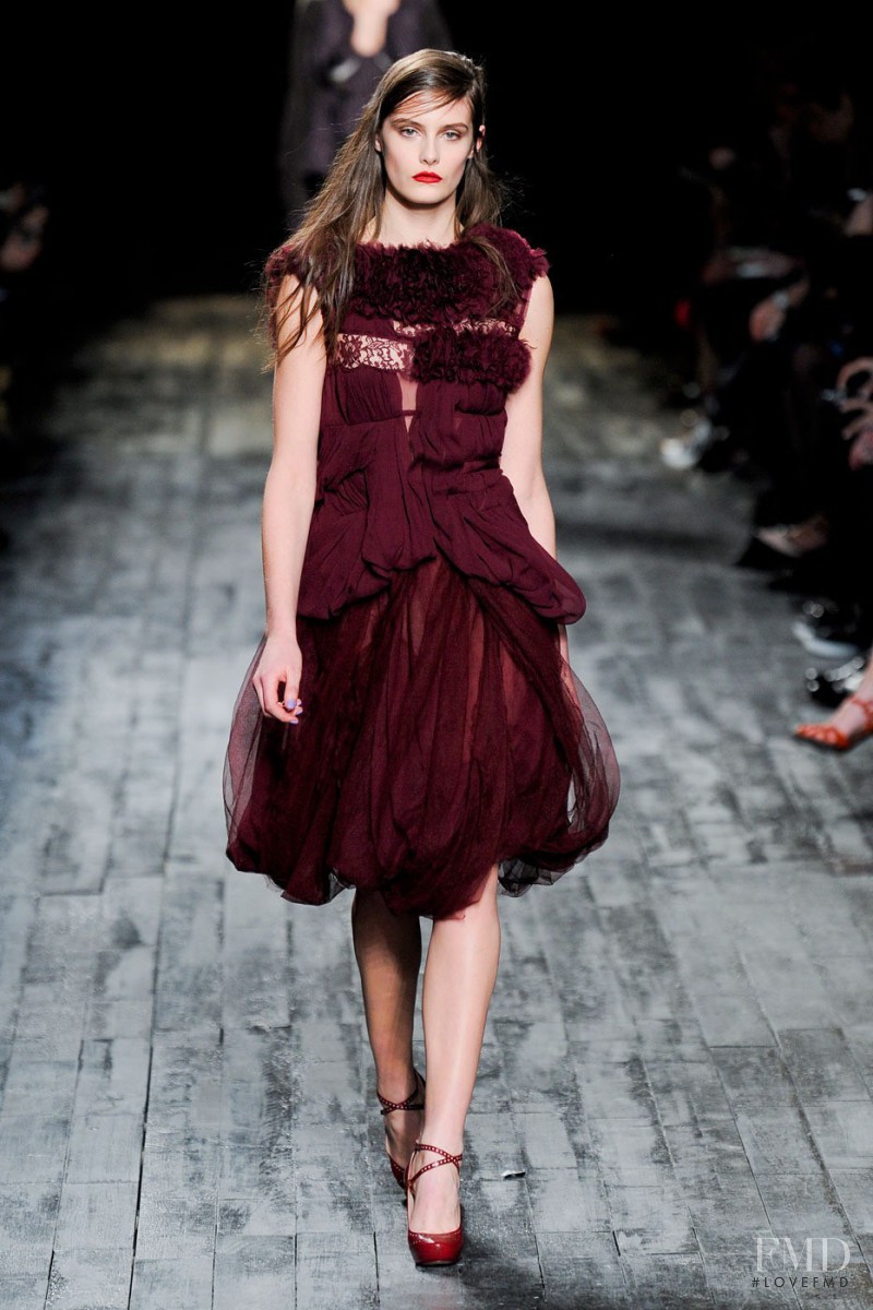 Charlotte Wiggins featured in  the Nina Ricci fashion show for Autumn/Winter 2012
