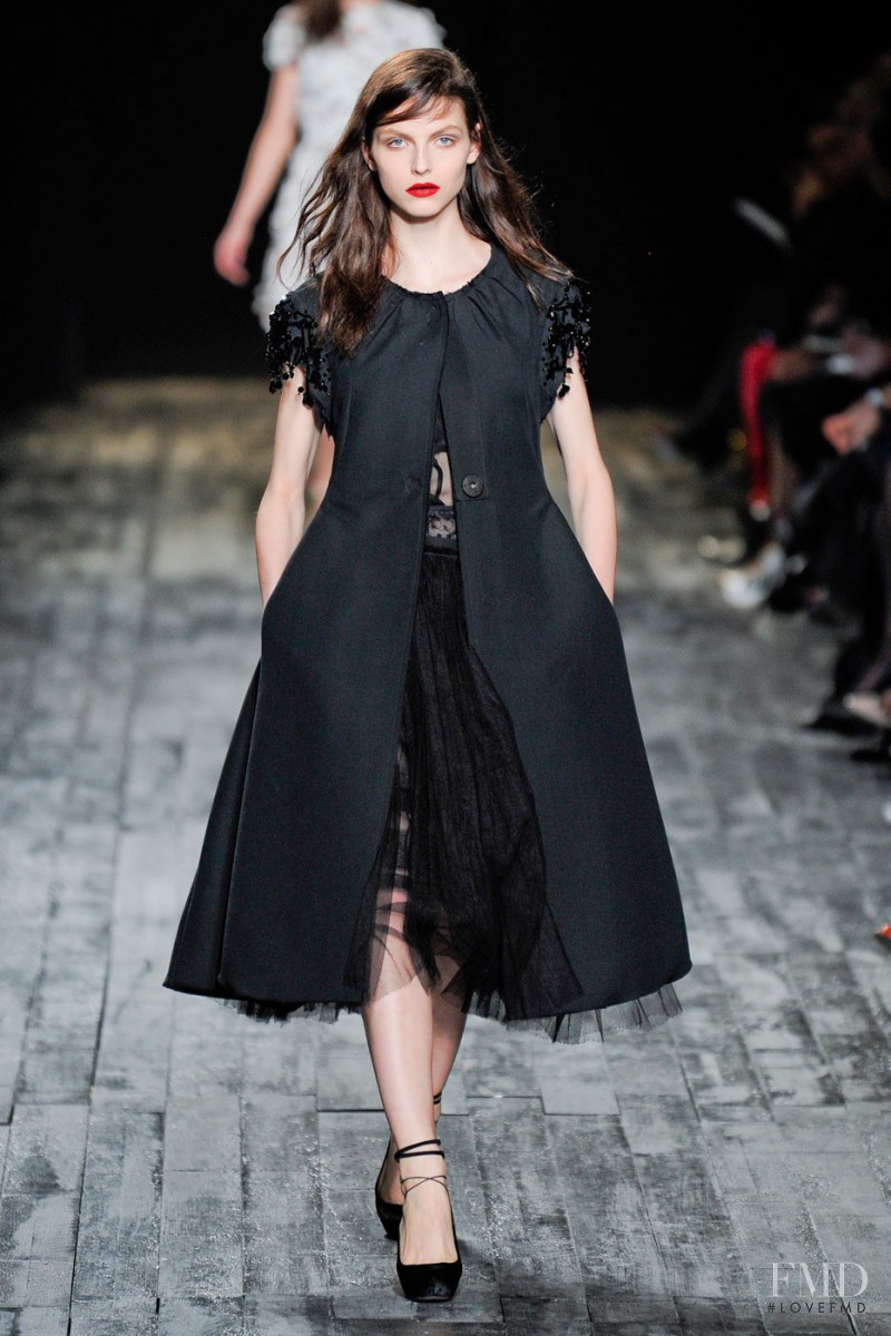 Karlina Caune featured in  the Nina Ricci fashion show for Autumn/Winter 2012