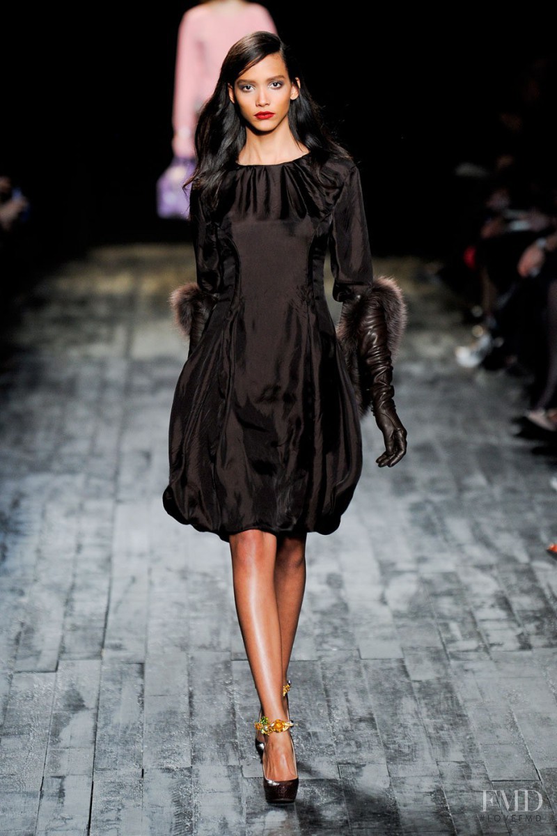 Cora Emmanuel featured in  the Nina Ricci fashion show for Autumn/Winter 2012