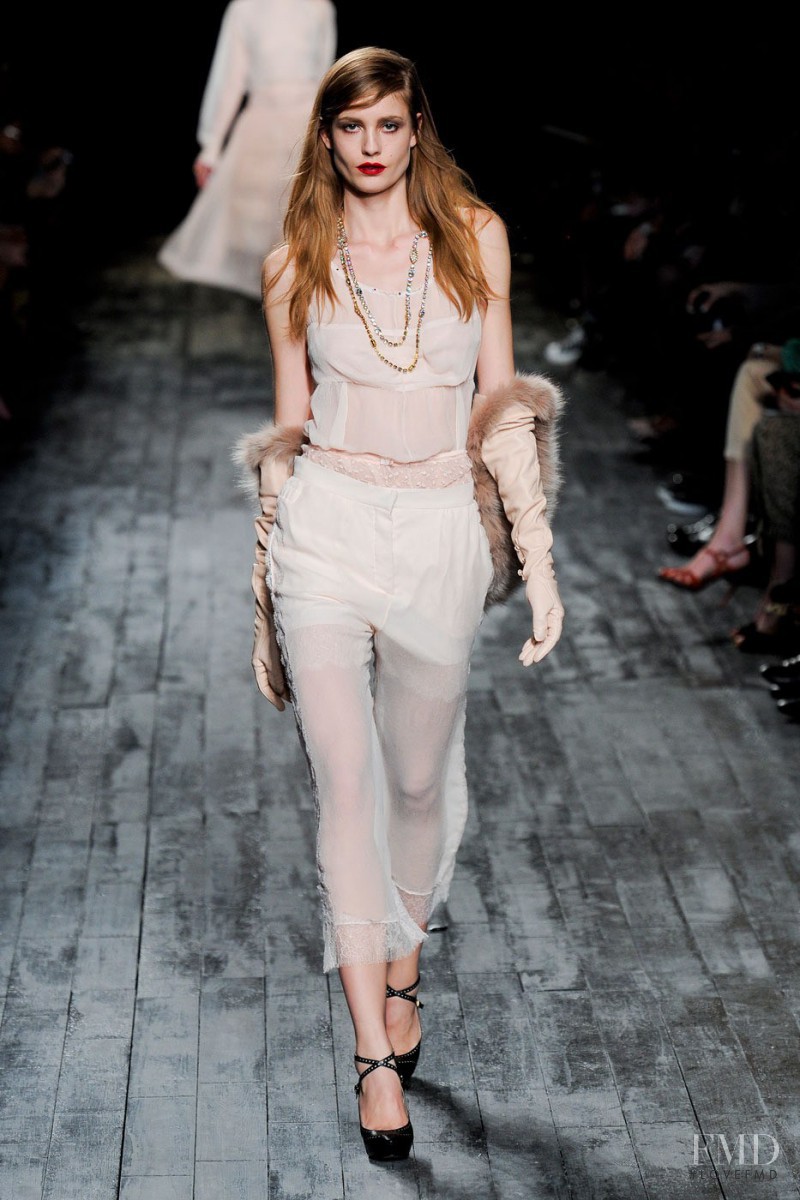 Nadja Bender featured in  the Nina Ricci fashion show for Autumn/Winter 2012