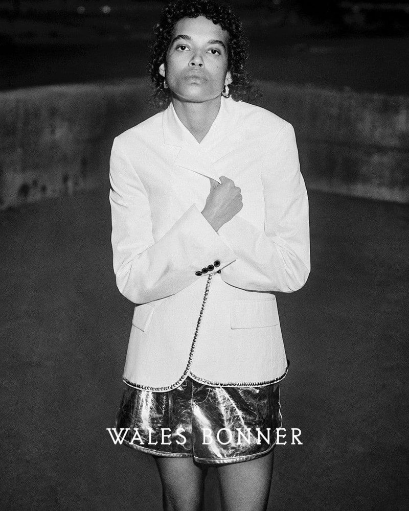 Lara Menezes featured in  the Wales Bonner advertisement for Spring/Summer 2024