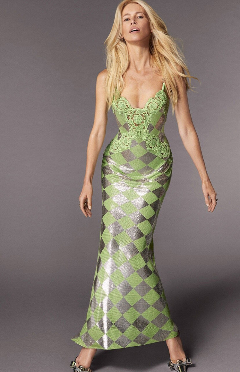 Claudia Schiffer featured in  the Versace advertisement for Spring/Summer 2024