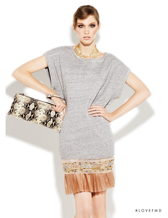 Irina Nikolaeva featured in  the Pinko White lookbook for Spring/Summer 2012
