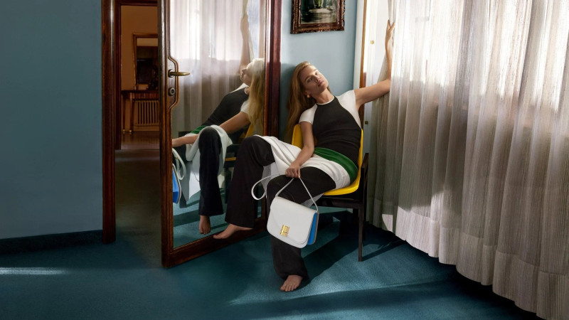 Natalia Vodianova featured in  the Salvatore Ferragamo advertisement for Spring/Summer 2024