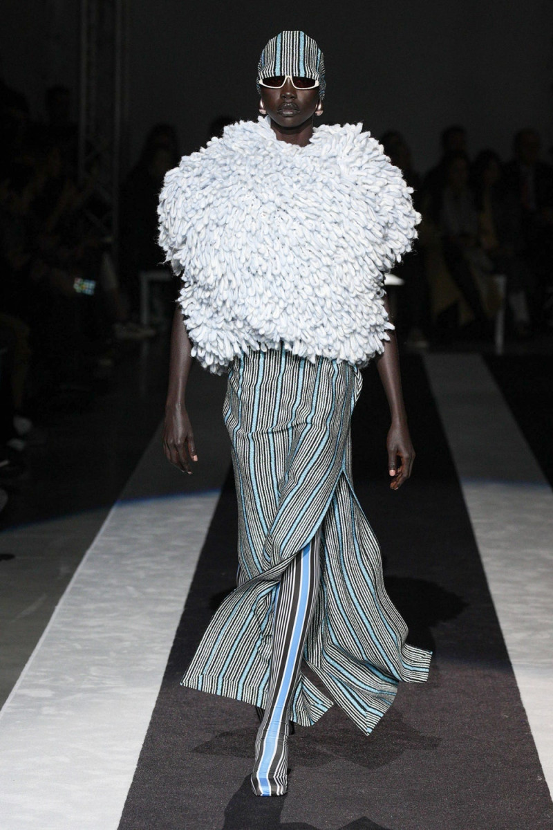 Naomi Apajok featured in  the Missoni fashion show for Autumn/Winter 2024