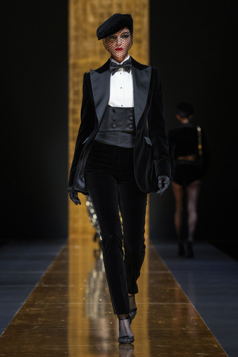 Mariacarla Boscono featured in  the Dolce & Gabbana fashion show for Autumn/Winter 2024