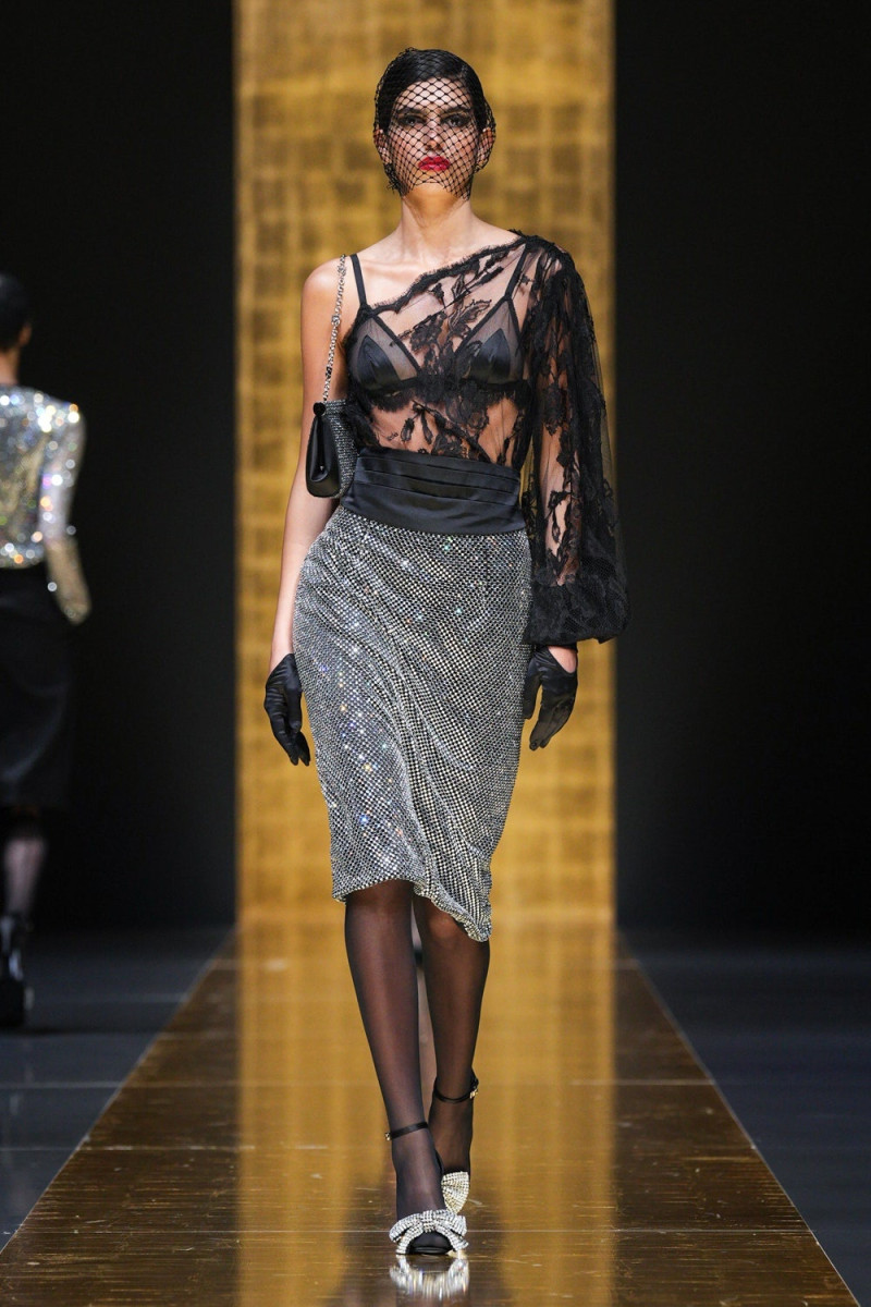Sun Mizrahi featured in  the Dolce & Gabbana fashion show for Autumn/Winter 2024