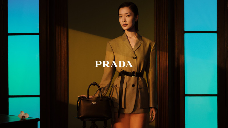 Du Juan featured in  the Prada Lunar New Year 2024 Campaign advertisement for Spring 2024