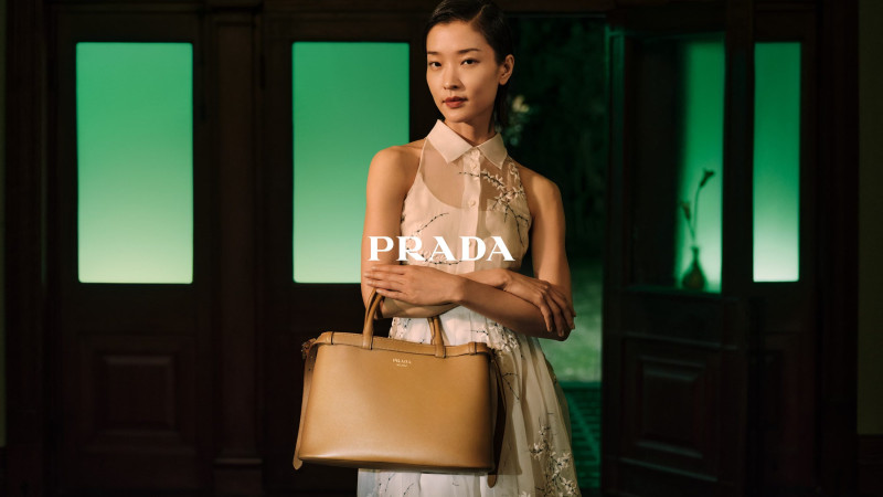 Du Juan featured in  the Prada Lunar New Year 2024 Campaign advertisement for Spring 2024