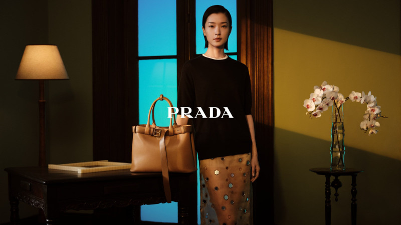 Du Juan featured in  the Prada Lunar New Year 2024 Campaign advertisement for Spring 2024