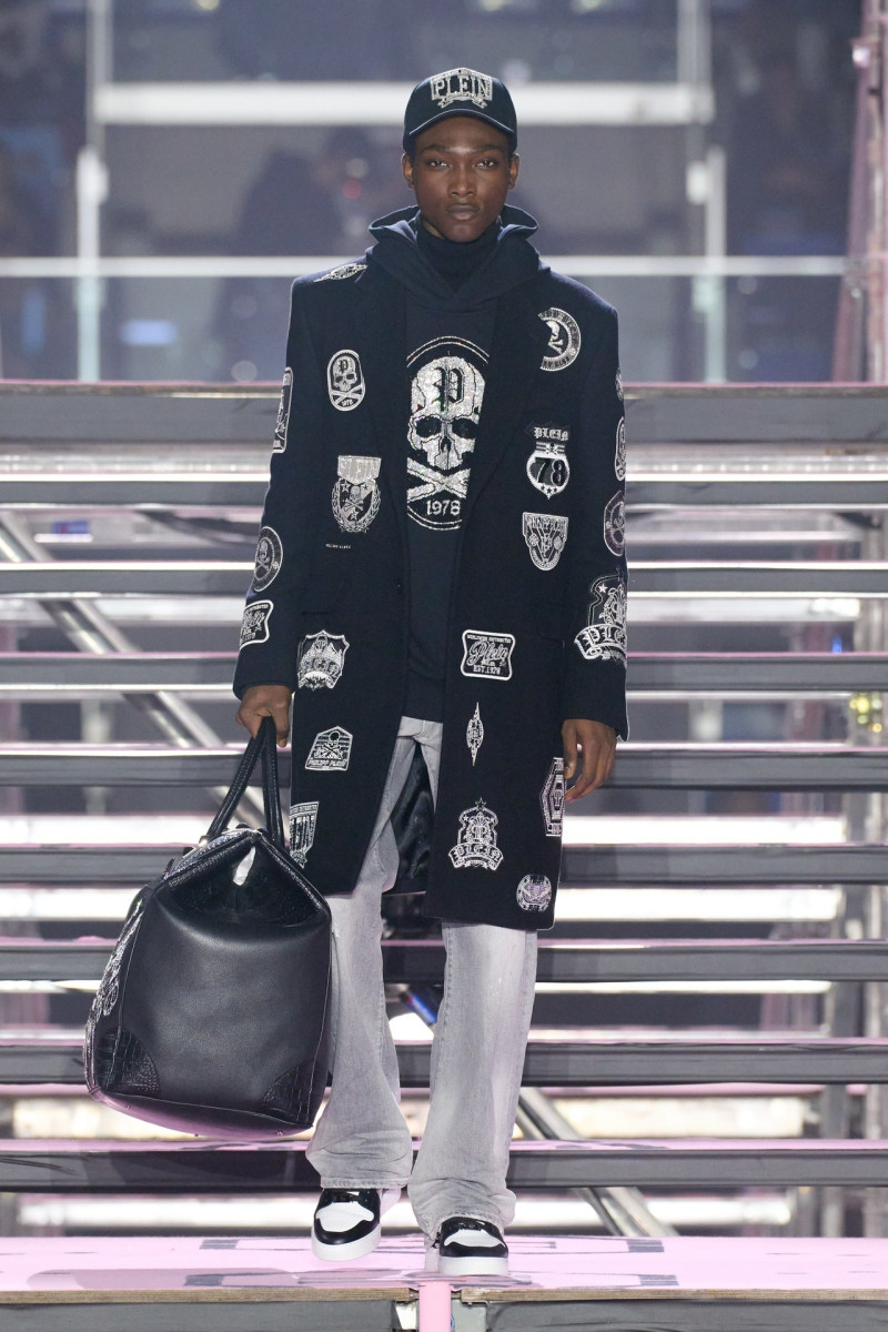 Nelson Ogah featured in  the Philipp Plein fashion show for Autumn/Winter 2024