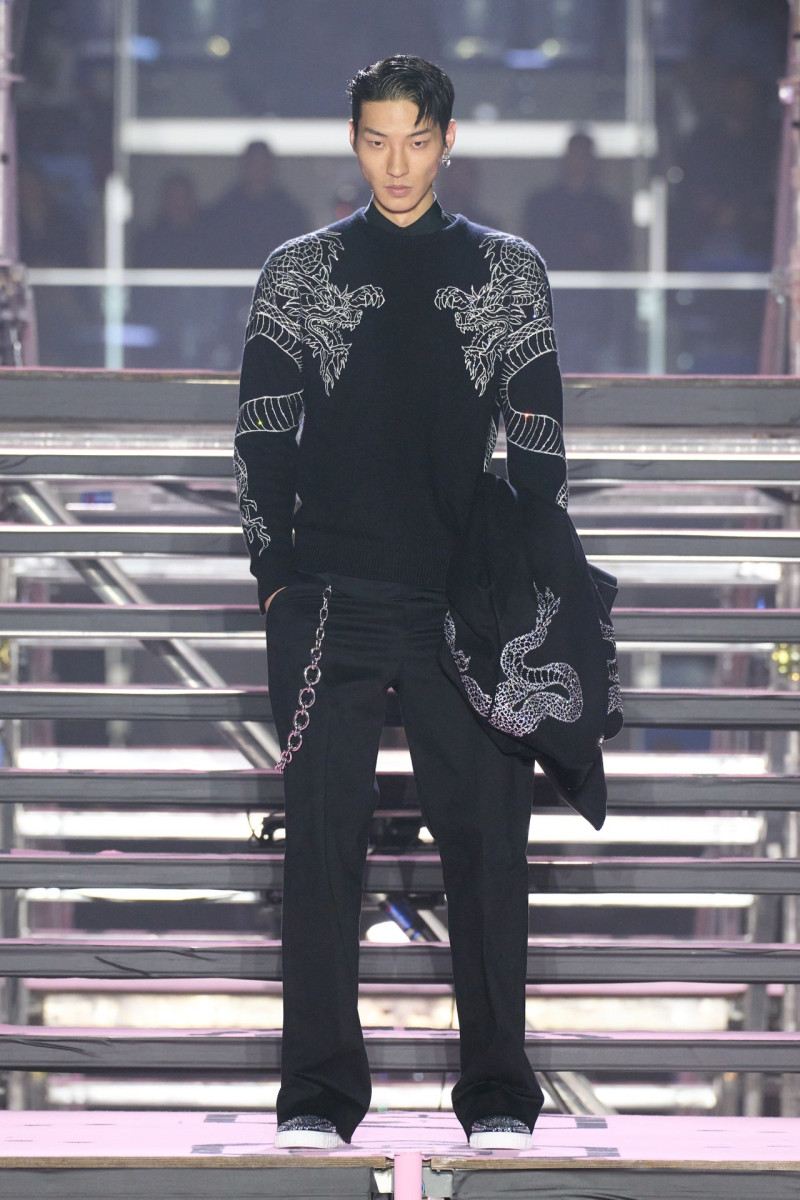 Jae Hyung An featured in  the Philipp Plein fashion show for Autumn/Winter 2024