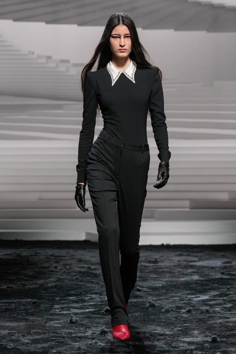 Luiza Perote featured in  the Versace fashion show for Autumn/Winter 2024