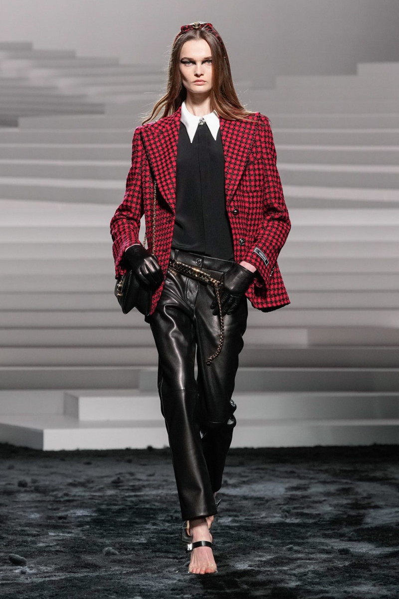 Lulu Tenney featured in  the Versace fashion show for Autumn/Winter 2024