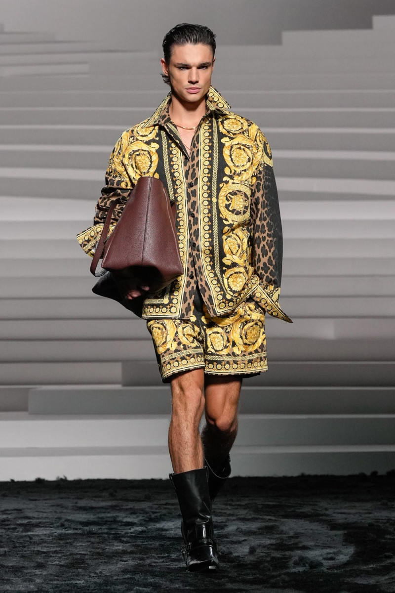 Fernando Lindez featured in  the Versace fashion show for Autumn/Winter 2024