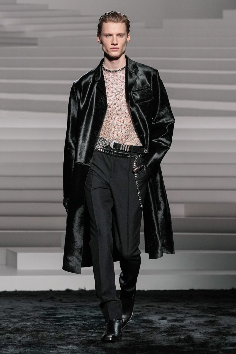 Braien Vaiksaar featured in  the Versace fashion show for Autumn/Winter 2024