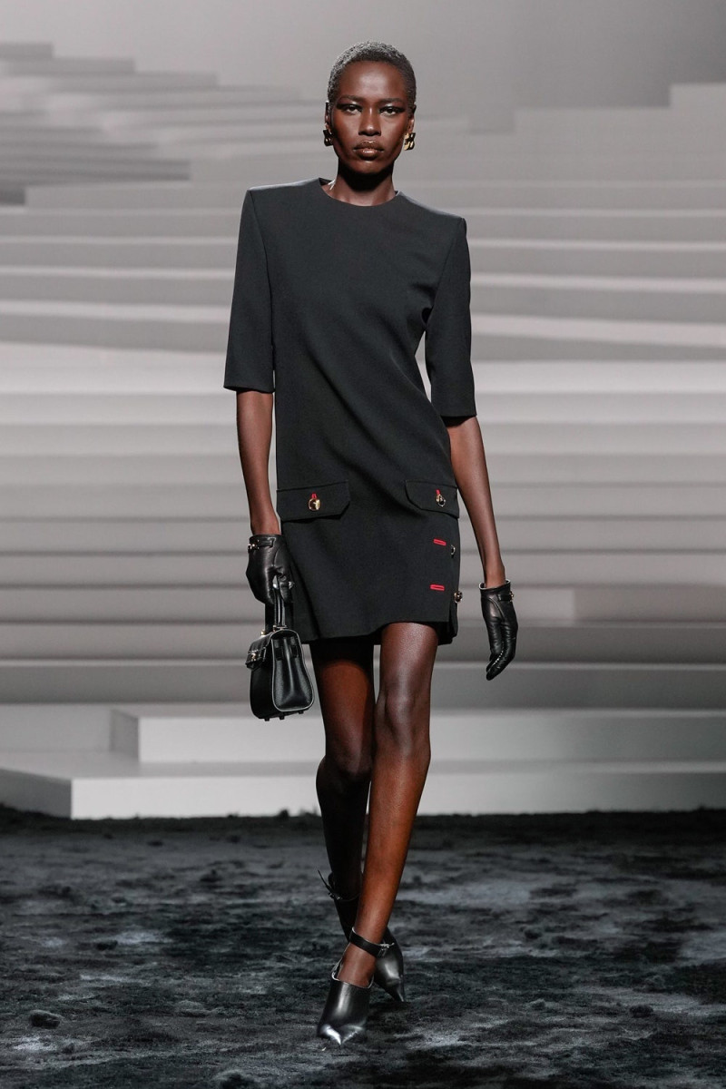 Awar Odhiang featured in  the Versace fashion show for Autumn/Winter 2024