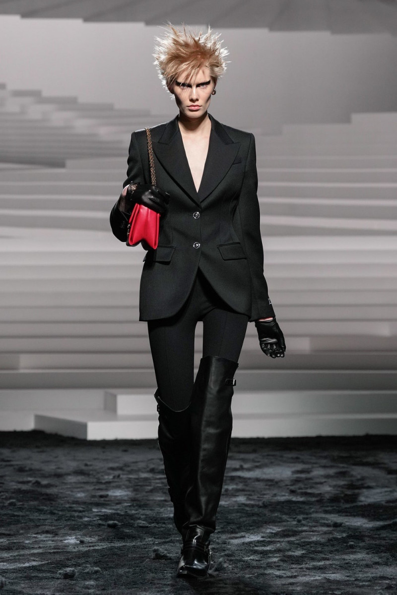 Selma Odgaard featured in  the Versace fashion show for Autumn/Winter 2024