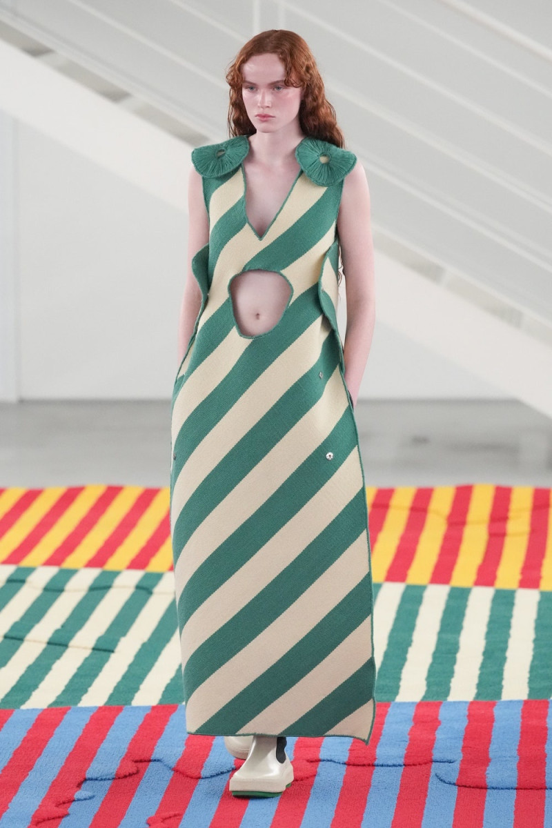Emma Rose Higgins featured in  the Sunnei fashion show for Autumn/Winter 2024