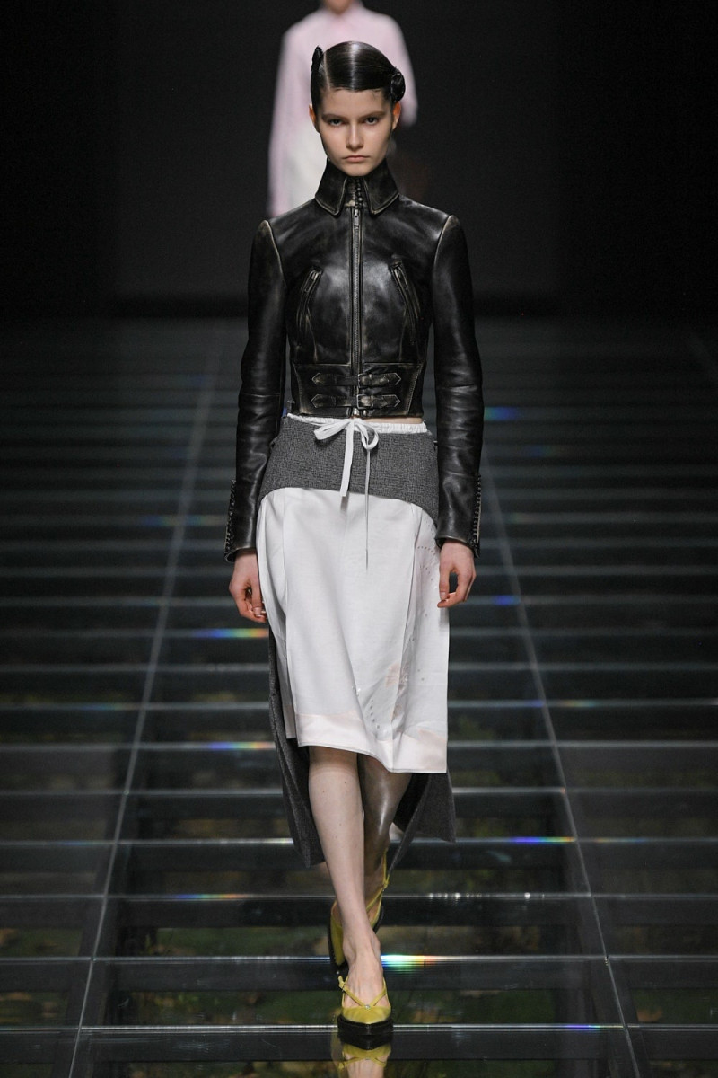 Alyosi Salamatina featured in  the Prada fashion show for Autumn/Winter 2024