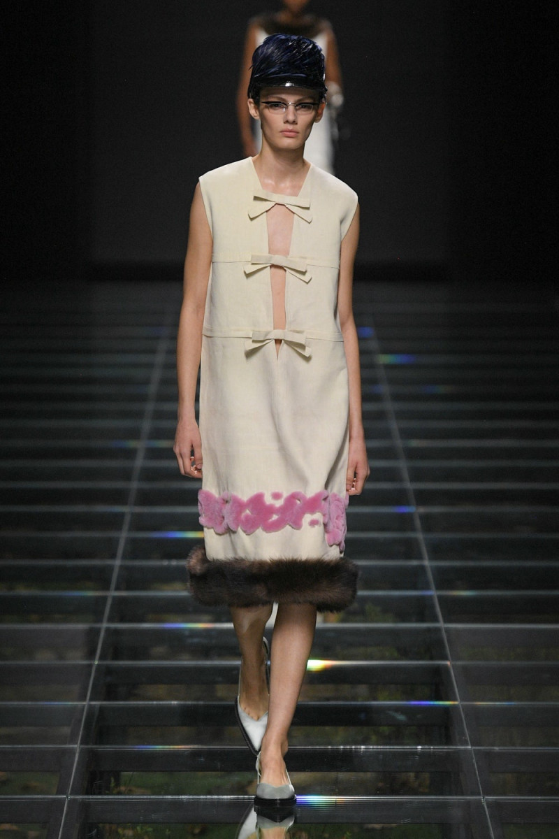 Sihana Shalaj featured in  the Prada fashion show for Autumn/Winter 2024