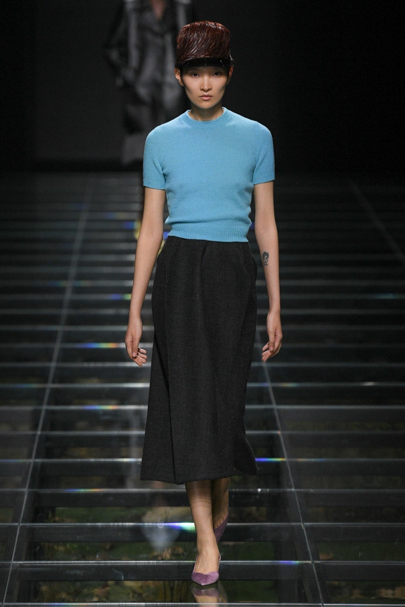 Qin Lei featured in  the Prada fashion show for Autumn/Winter 2024