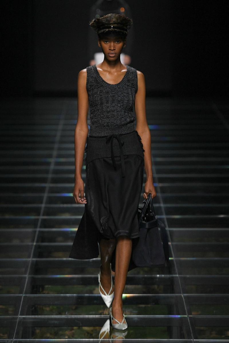 Glorianny Saint Fleur featured in  the Prada fashion show for Autumn/Winter 2024