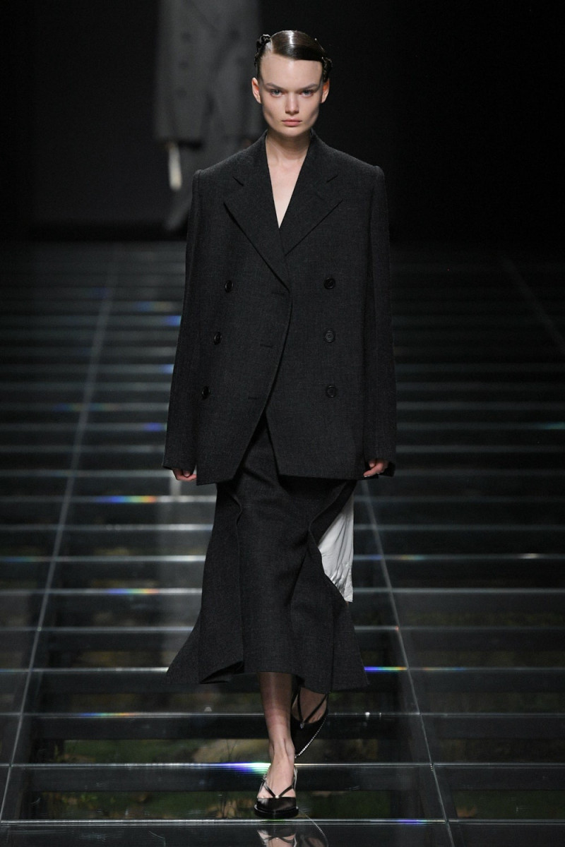 Lilli Cummings featured in  the Prada fashion show for Autumn/Winter 2024