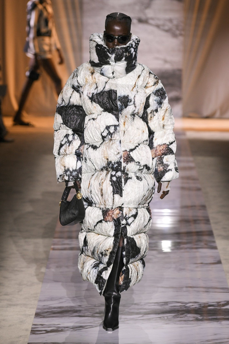 Naomi Apajok featured in  the Roberto Cavalli fashion show for Autumn/Winter 2024