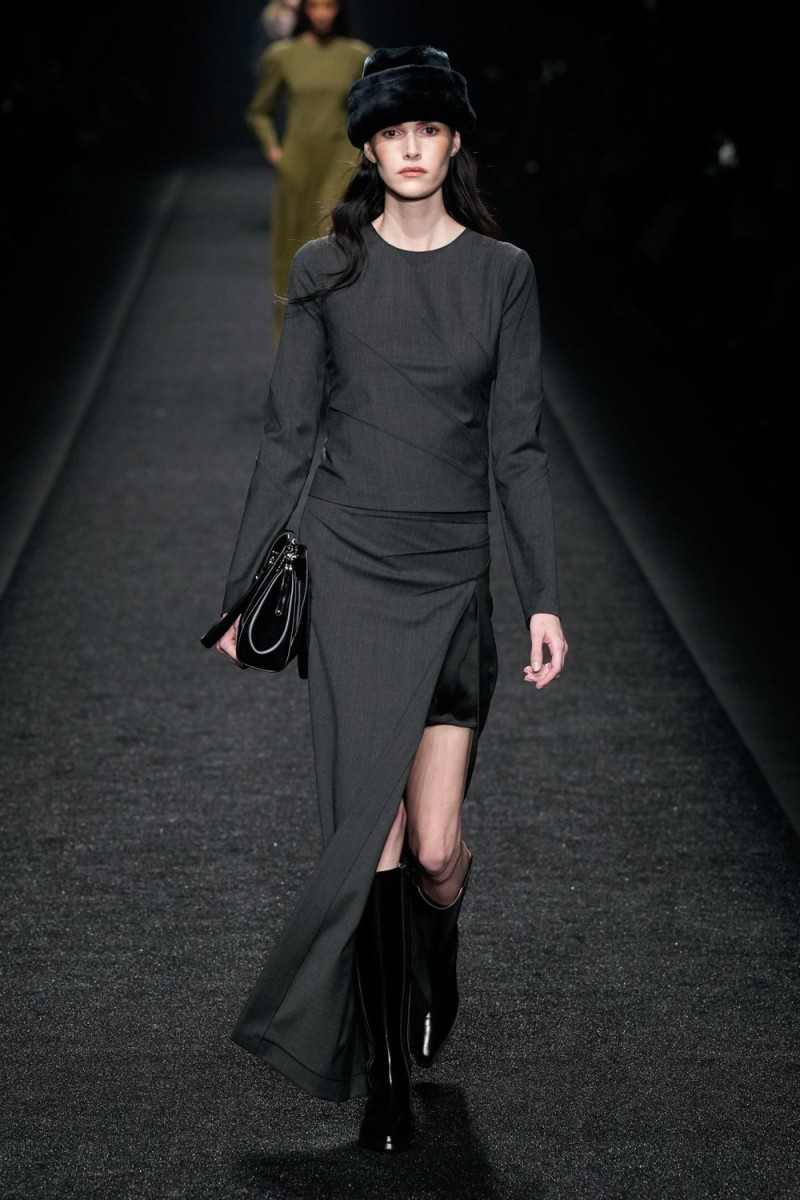 Vanessa Moody featured in  the Alberta Ferretti fashion show for Autumn/Winter 2024