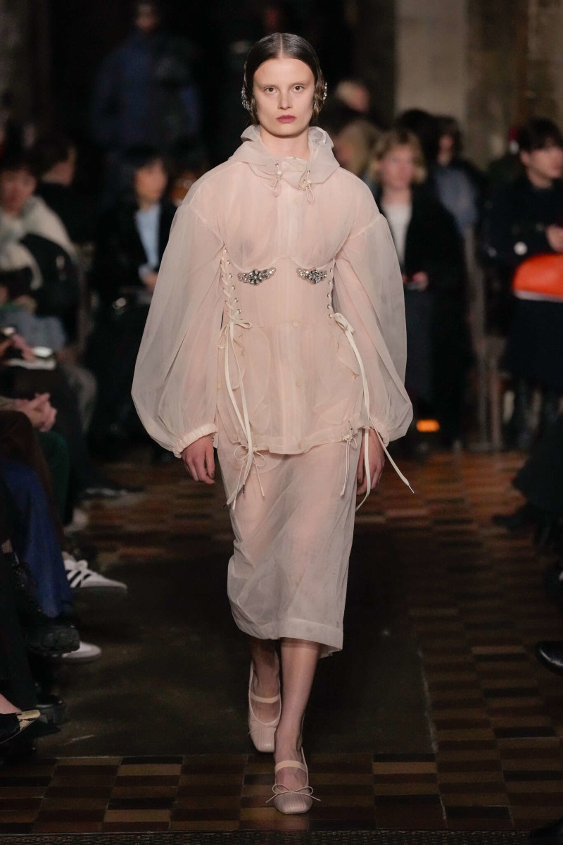 Evie Saunders featured in  the Simone Rocha fashion show for Autumn/Winter 2024