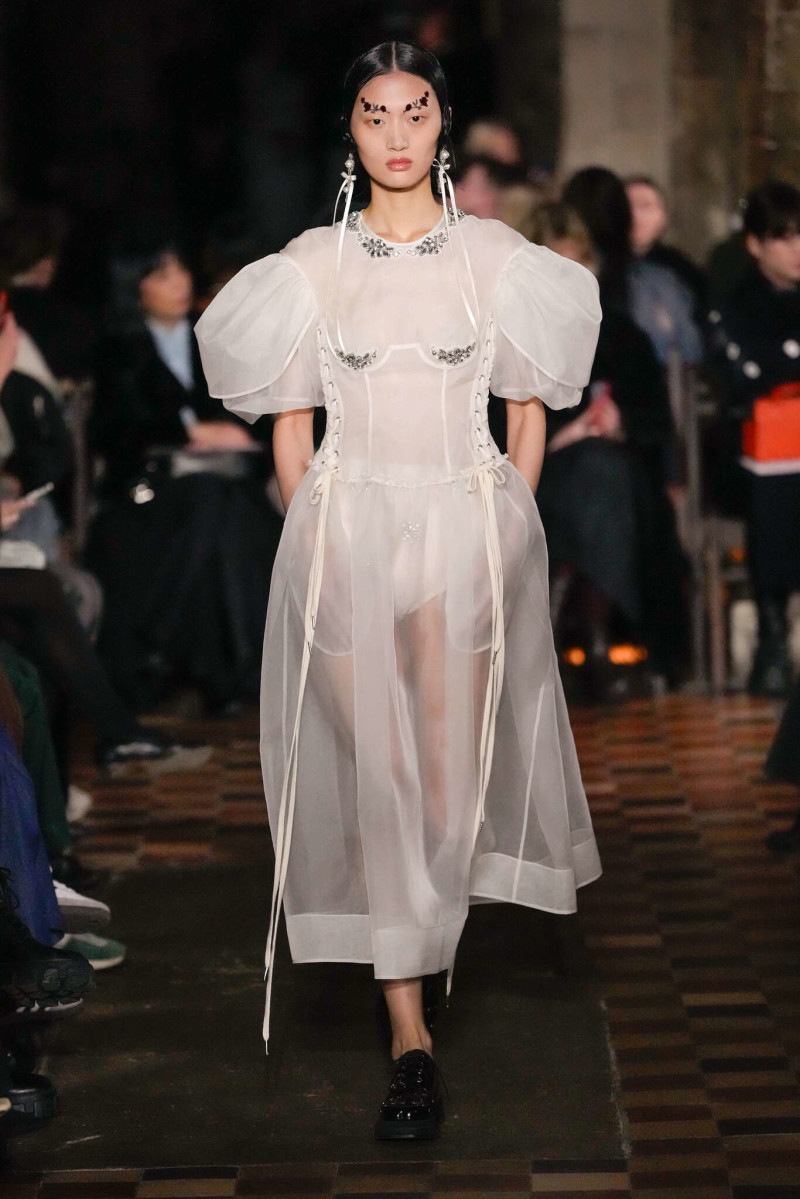 Yilan Hua featured in  the Simone Rocha fashion show for Autumn/Winter 2024