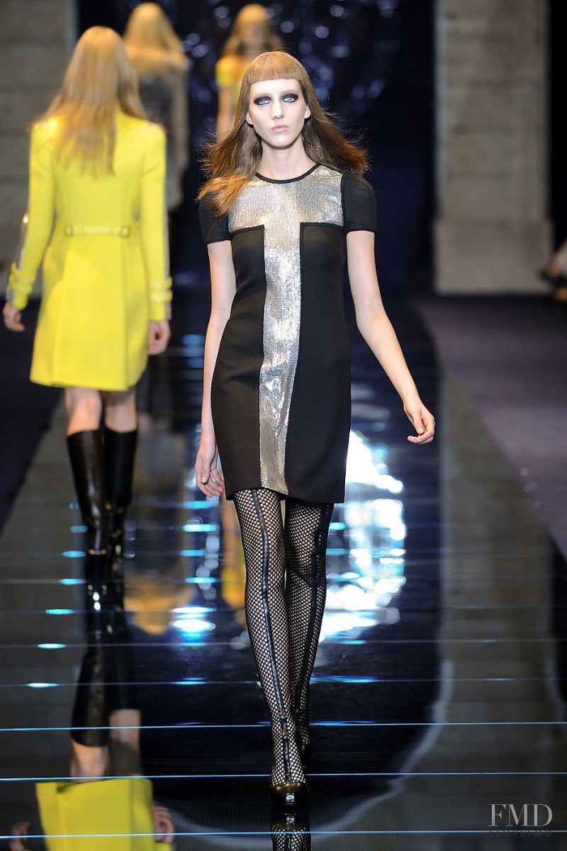 Iris Egbers featured in  the Versace fashion show for Autumn/Winter 2012