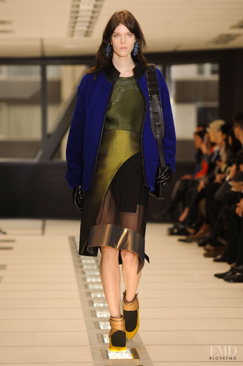 Meghan Collison featured in  the Balenciaga fashion show for Autumn/Winter 2012