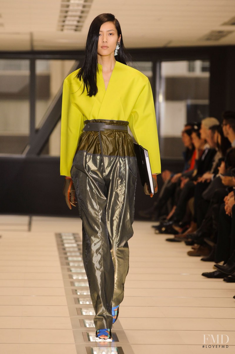 Liu Wen featured in  the Balenciaga fashion show for Autumn/Winter 2012