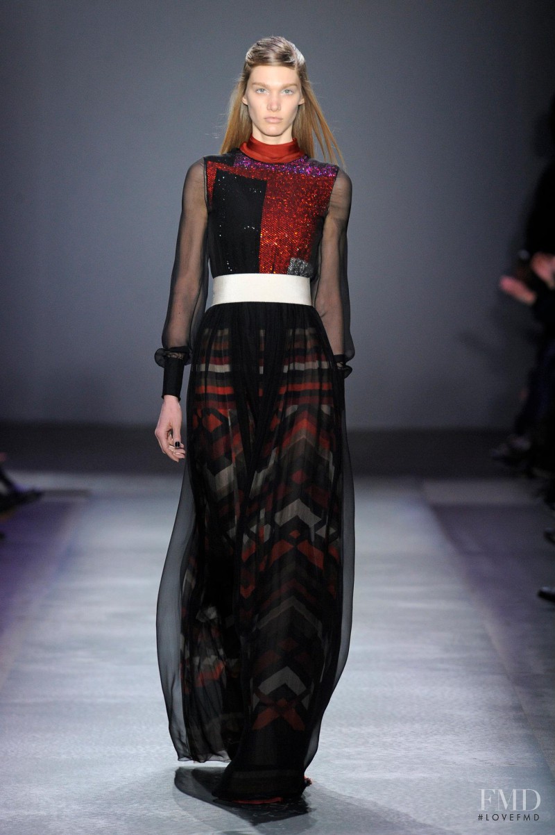 Irina Nikolaeva featured in  the Giambattista Valli fashion show for Autumn/Winter 2012
