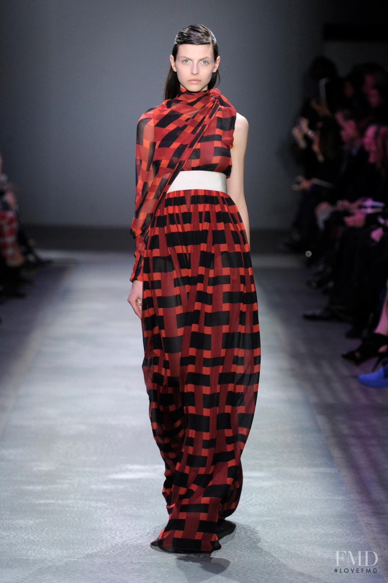 Karlina Caune featured in  the Giambattista Valli fashion show for Autumn/Winter 2012