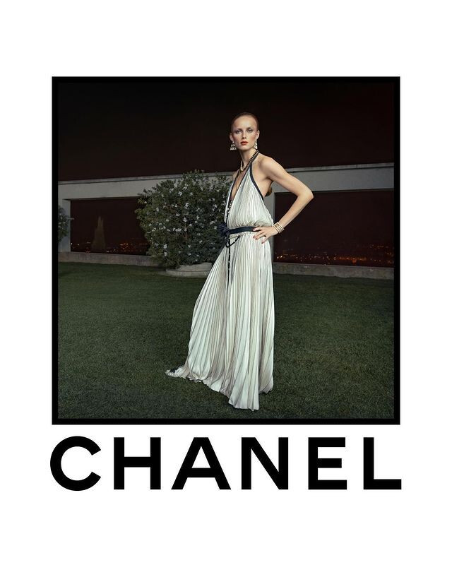 Rianne Van Rompaey featured in  the Chanel advertisement for Spring/Summer 2024