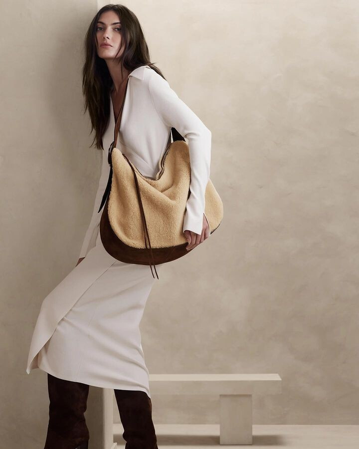 Kyla Grandy featured in  the Banana Republic catalogue for Autumn/Winter 2023